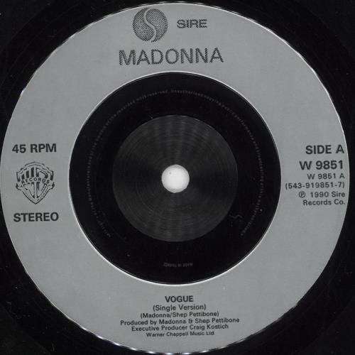 Madonna Vogue - Injection + Glossy Sleeve 7" vinyl single (7 inch record / 45) French MAD07VO565796