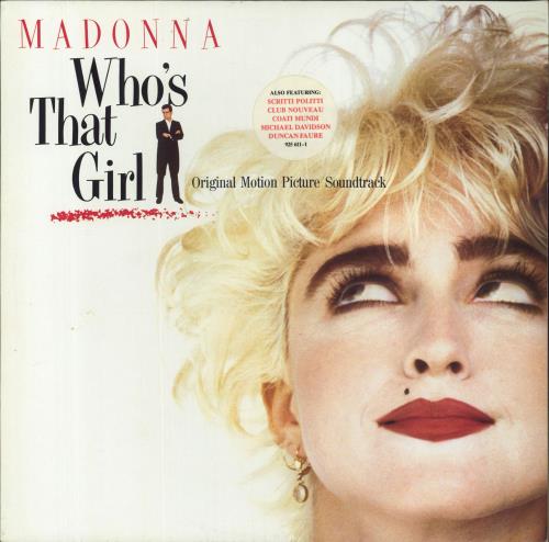 Madonna Who's That Girl - Promo Stickered vinyl LP album (LP record) UK MADLPWH827697