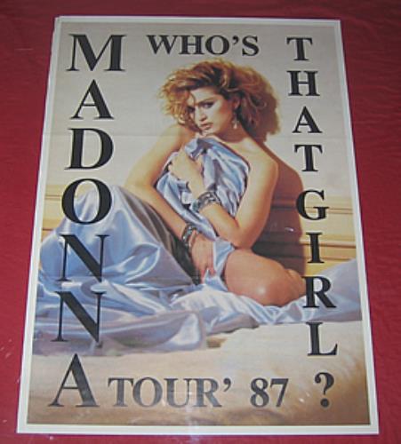 Madonna Who's That Girl Tour' 87 poster UK MADPOWH356388