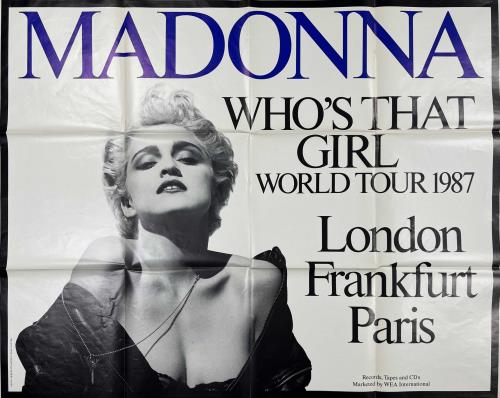 Madonna Who's That Girl World Tour 1987 poster UK MADPOWH510415