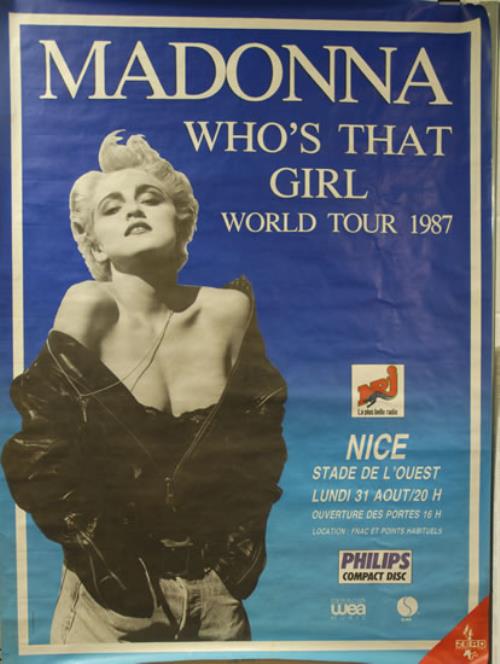 Madonna Who's That Girl World Tour '87 poster French MADPOWH641244