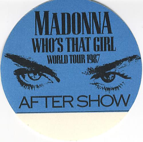 Madonna Who's That Girl tour pass UK MADTPWH350371