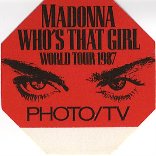 Madonna Who's That Girl tour pass UK MADTPWH350371
