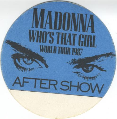 Madonna Who's That Girl tour pass UK MADTPWH376408