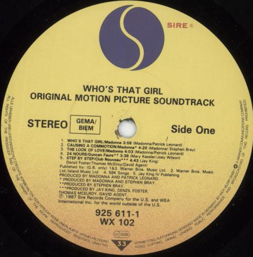 Madonna Who's That Girl vinyl LP album (LP record) UK MADLPWH41332