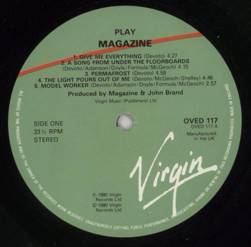Magazine Play - Red/Green Labels vinyl LP album (LP record) UK MGZLPPL868942