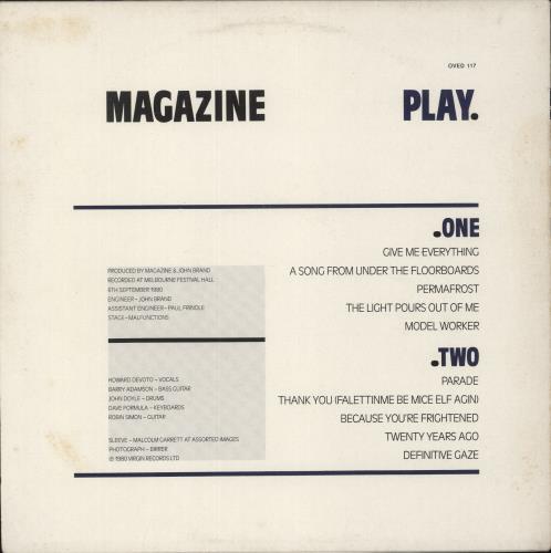 Magazine Play - Red/Green Labels vinyl LP album (LP record) UK MGZLPPL868942