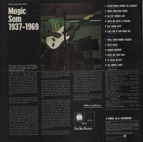 Magic Sam Magic Sam 1937-1969 vinyl LP album (LP record) UK MS2LPMA751293