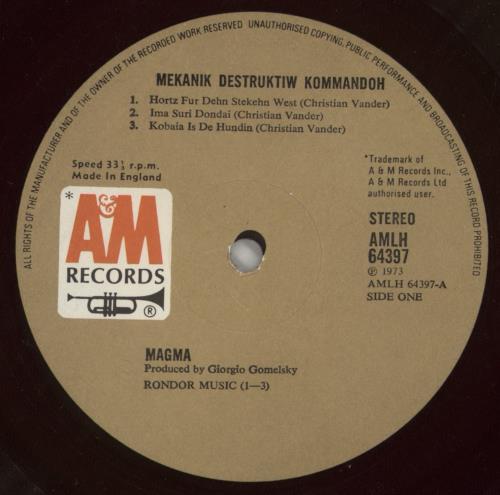 Magma Mekank Destruktw Kommandh + Insert - Purple - EX vinyl LP album (LP record) UK M-GLPME871580