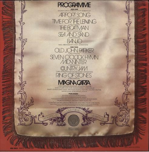 Magna Carta In Concert vinyl LP album (LP record) Italian GNCLPIN738793