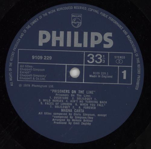 Magna Carta Prisoners On The Line - Ex vinyl LP album (LP record) UK GNCLPPR685897