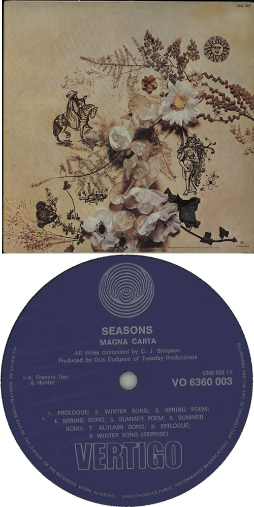 Magna Carta Seasons - 2nd vinyl LP album (LP record) South African GNCLPSE634569