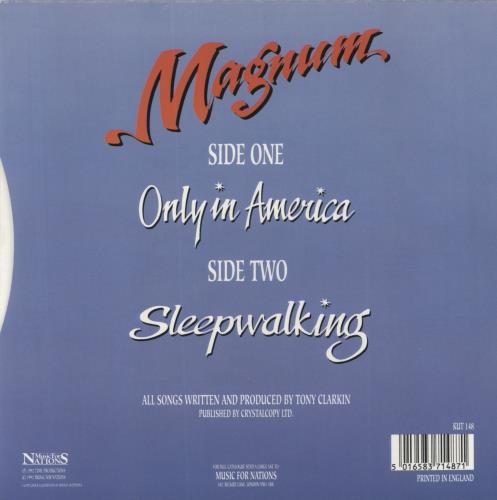 Magnum Only In America 7" vinyl single (7 inch record / 45) UK MAG07ON718081