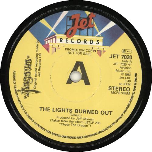 Magnum The Lights Burned Out - A-label + Sleeve 7" vinyl single (7 inch record / 45) UK MAG07TH690182