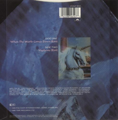 Magnum When The World Comes Down 7" vinyl single (7 inch record / 45) UK MAG07WH577200