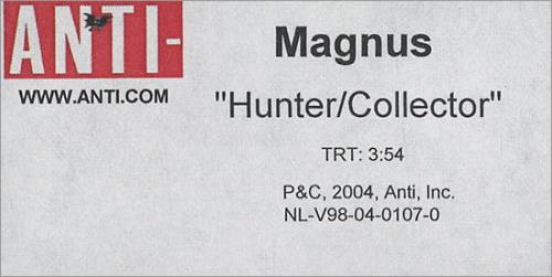 Magnus Hunter / Collector video (VHS or PAL or NTSC) UK MG1VIHU469756