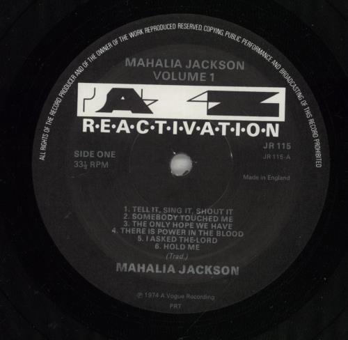Mahalia Jackson Mahalia Jackson Volume 1 vinyl LP album (LP record) UK MJKLPMA434468