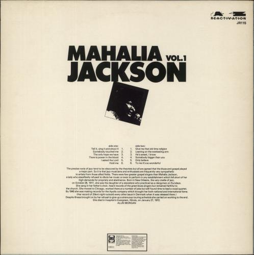 Mahalia Jackson Mahalia Jackson Volume 1 vinyl LP album (LP record) UK MJKLPMA434468