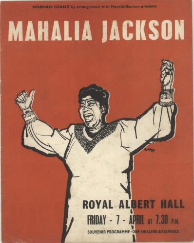 Mahalia Jackson Royal Albert Hall tour programme UK MJKTRRO688707