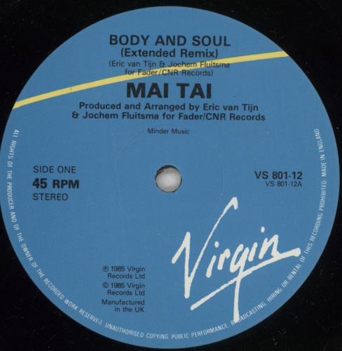 Mai Tai Body & Soul (Extended Remix) 12" vinyl single (12 inch record / Maxi-single) UK MAI12BO516031