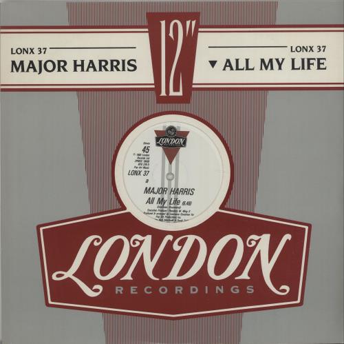 Major Harris All My Life - Red sleeve 12" vinyl single (12 inch record / Maxi-single) UK OGK12AL666047