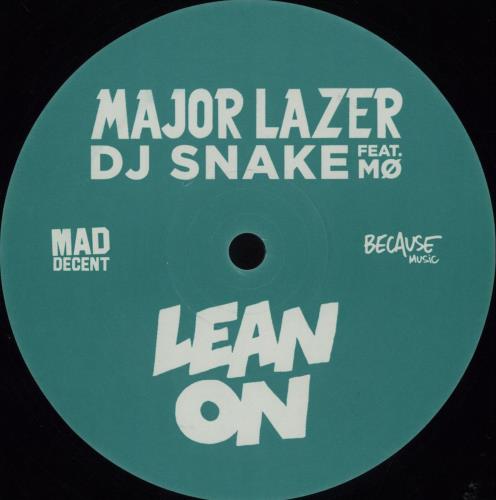 Major Lazer Lean On 12" vinyl single (12 inch record / Maxi-single) French O4J12LE680382