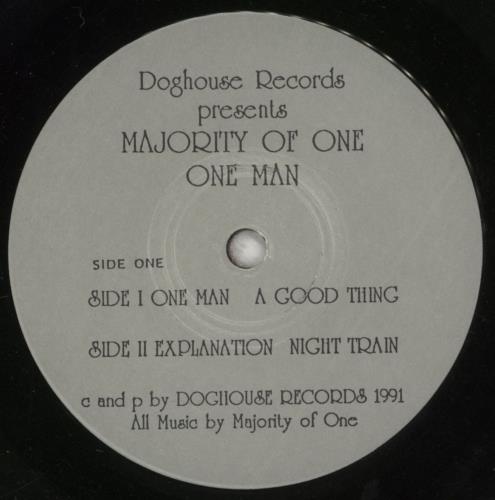 Majority Of One One Man 7" vinyl single (7 inch record / 45) US 6ZL07ON868379