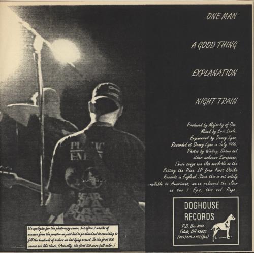 Majority Of One One Man 7" vinyl single (7 inch record / 45) US 6ZL07ON868379