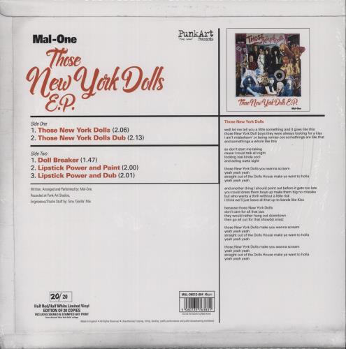 MAL-ONE Those New York Dolls EP - Red & White Half and Half vinyl 12" vinyl single (12 inch record / Maxi-single) UK 3ZO12TH866327