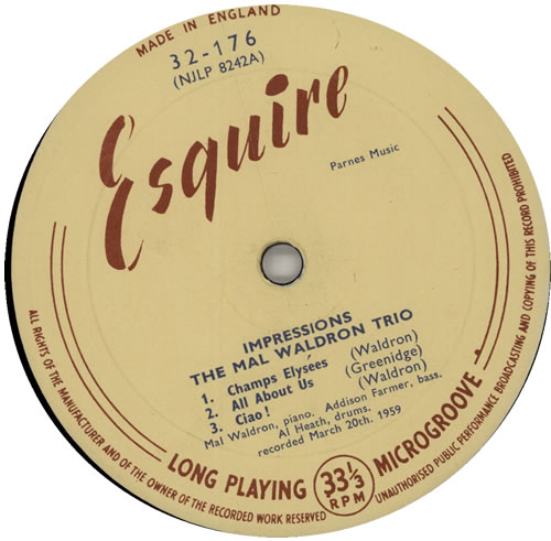 Mal Waldron Impressions vinyl LP album (LP record) UK M/WLPIM584143