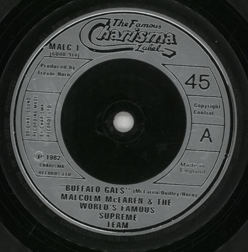 Malcolm McLaren Buffalo Gals 7" vinyl single (7 inch record / 45) UK MAL07BU53573