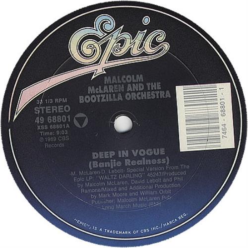 Malcolm McLaren Deep In Vogue 12" vinyl single (12 inch record / Maxi-single) US MAL12DE402715