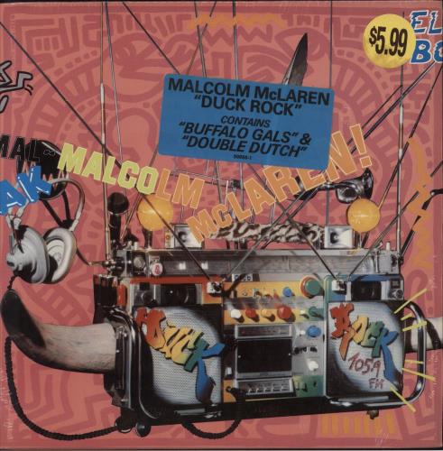 Malcolm McLaren Duck Rock - Sticker & shrink vinyl LP album (LP record) US MALLPDU874504