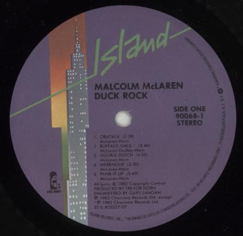 Malcolm McLaren Duck Rock - Sticker & shrink vinyl LP album (LP record) US MALLPDU874504