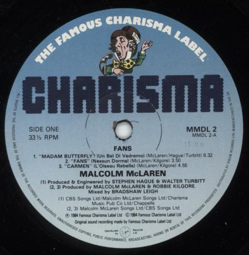 Malcolm McLaren Fans vinyl LP album (LP record) UK MALLPFA336886
