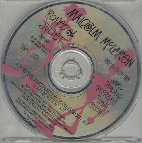 Malcolm McLaren Romeo & Juliet CD single (CD5 / 5") US MALC5RO50197