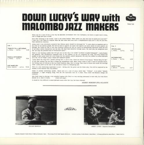Malombo Jazz Makers Down Lucky's Way vinyl LP album (LP record) UK 93RLPDO882068