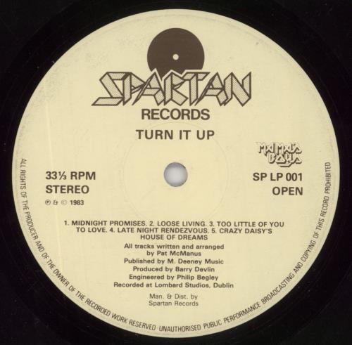 Mama's Boys Turn It Up + lyrics vinyl LP album (LP record) UK MAMLPTU06129