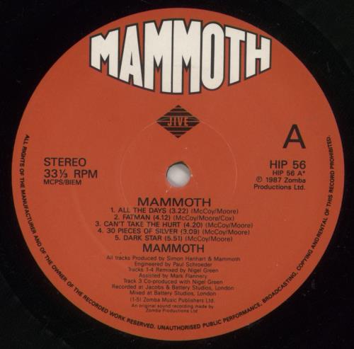 Mammoth Mammoth vinyl LP album (LP record) UK MMOLPMA656032