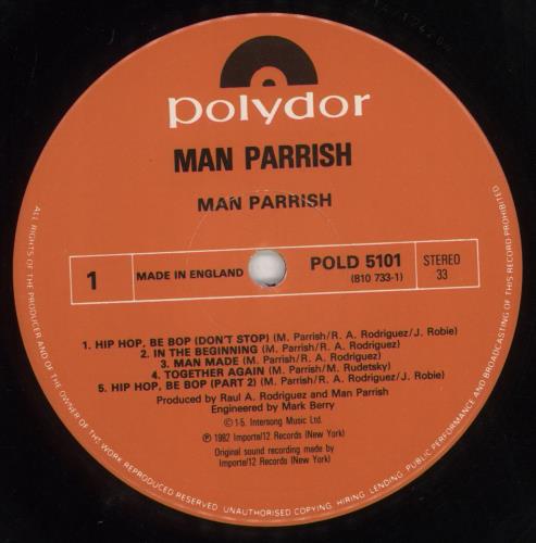 Man Parrish Man Parrish vinyl LP album (LP record) UK PRRLPMA736371