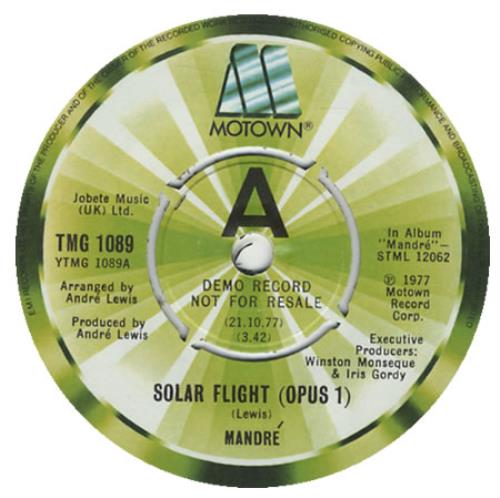 Mandr� Solar Flight 7" vinyl single (7 inch record / 45) UK ME-07SO297329