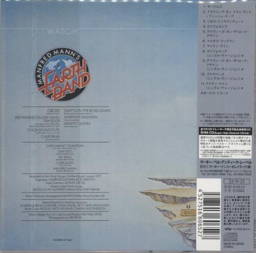 Manfred Mann's Earth Band Watch - SHM-CD SHM CD Japanese 5EVHMWA869889
