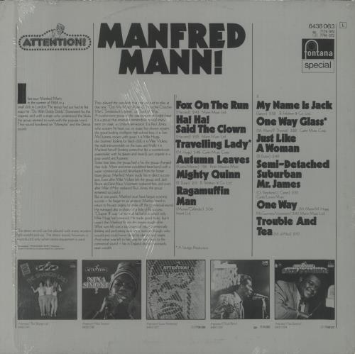 Manfred Mann Attention! vinyl LP album (LP record) German MFMLPAT299719