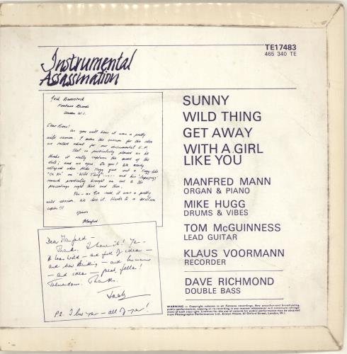 Manfred Mann Instrumental Assassination EP - VG 7" vinyl single (7 inch record / 45) UK MFM07IN693557