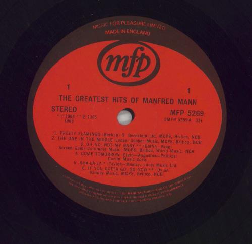 Manfred Mann The Greatest vinyl LP album (LP record) UK MFMLPTH301250