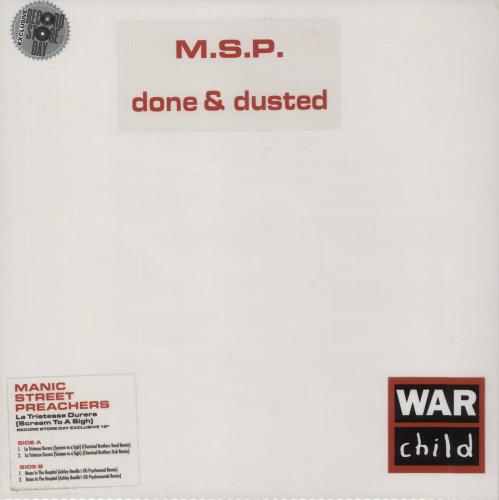 Manic Street Preachers Done & Dusted - RSD20 + Hype Stickered PVC 12" vinyl single (12 inch record / Maxi-single) UK MAS12DO804674