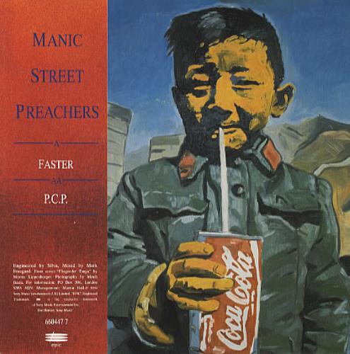Manic Street Preachers Faster/P.C.P. 7" vinyl single (7 inch record / 45) UK MAS07FA62757