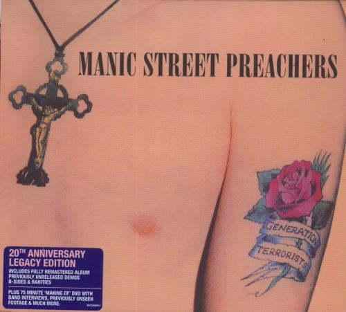 Manic Street Preachers Generation Terrorists: 20th Anniversary 3-disc CD/DVD Set UK MAS3DGE805041