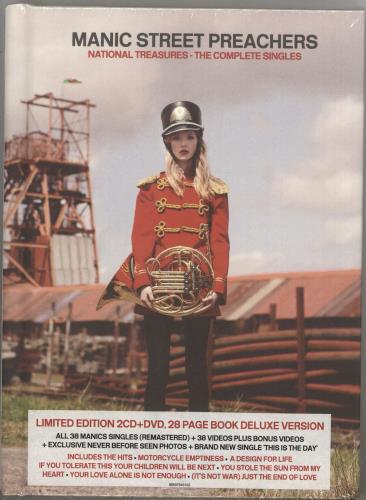 Manic Street Preachers National Treasures - The Complete Singles - Sealed 3-disc CD/DVD Set UK MAS3DNA735954