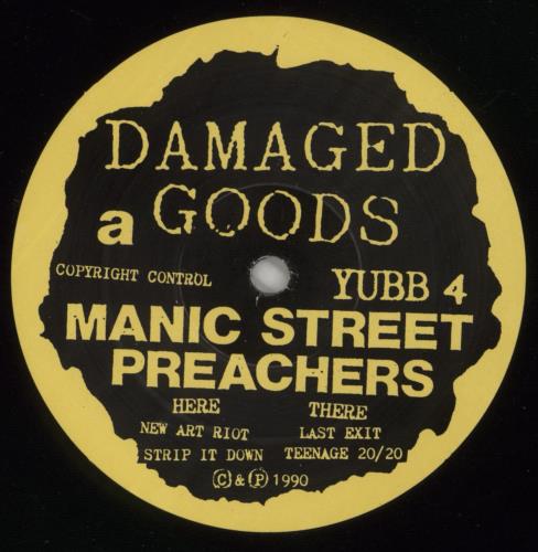 Manic Street Preachers New Art Riot EP - Black & Yellow Labels 12" vinyl single (12 inch record / Maxi-single) UK MAS12NE109238